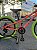 BICICLETA ARO (20) MTB COLLI GRAUZINHA 7 VELOCIDADES (1X7) FREIO A DISCO MECÂNICO COR LARANJA PNEU VERDE - Imagem 5