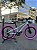 BICICLETA ARO (20) MTB COLLI GRAUZINHA 7 VELOCIDADES (1X7) FREIO A DISCO MECÂNICO COR BRANCA PNEU ROSA PINK - Imagem 1