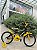 BICICLETA ARO (16) MASCULINA COR PRETO/AMARELO S/MARCHA V-BRAKE MARCA MILANO CARTOON BAT - Imagem 1