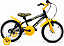 BICICLETA ARO (16) MASCULINA COR PRETO/AMARELO S/MARCHA V-BRAKE MARCA MILANO CARTOON BAT - Imagem 1