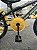 BICICLETA ARO (16) MASCULINA COR PRETO/AMARELO S/MARCHA V-BRAKE MARCA MILANO CARTOON BAT - Imagem 4
