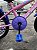 BICICLETA ARO (16) FEMININA COR ROSA/LILAS/AZUL S/MARCHA V-BRAKE MARCA MILANO CARTOON ALOHA - Imagem 4
