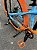 BICICLETA MTB FREERIDE ARO (26) VIKINGX TUFF X-25 CAMBIO 7 VELOCIDADES FREIO DISC MECÂNICO COR AZUL/LARANJA - Imagem 6