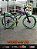 BICICLETA MTB FREERIDE ARO (26) VIKINGX TUFF X-25 CAMBIO 7 VELOCIDADES FREIO DISCO MECÂNICO COR ROXO/VERDE - Imagem 1