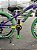 BICICLETA MTB FREERIDE ARO (26) VIKINGX TUFF X-25 CAMBIO 7 VELOCIDADES FREIO DISCO MECÂNICO COR ROXO/VERDE - Imagem 5