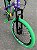 BICICLETA MTB FREERIDE ARO (26) VIKINGX TUFF X-25 CAMBIO 7 VELOCIDADES FREIO DISCO MECÂNICO COR ROXO/VERDE - Imagem 9