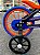 BICICLETA ARO (12) MASCULINA PRETO/LARANJA/AZUL S/MARCHA FREIO V-BRAKE NATHOR HOT WEELS - Imagem 6