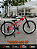 BICICLETA MTB FREERIDE ARO (26) VIKINGX TUFF-25 KIT 7 VELOCIDADES FREIO A DISCO MECÂNICO COR VERMELHO/AZUL/BRANCO - Imagem 1