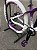 BICICLETA MTB FREERIDE ARO (26) VIKINGX TUFF X-44 CAMBIO 7 VELOCIDADES FREIO DISC MECÂNICO COR ROXO/BRANCO - Imagem 6
