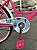 BICICLETA ARO (24) FEMININA COR ROSA/BRANCO SEM MARCHA FREIOS V-BRAK DIANTEIRO E TAMBOR TRASEIRO MARCA PRO-X ZOE - Imagem 4