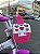 BICICLETA ARO (16) FEMININA COR BRANCO/ROSA SEM MARCHA FREIO V-BRAK PRO-X MAGIC JOY CESTA DE CORAÇÃO - Imagem 6