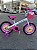 BICICLETA ARO (16) FEMININA COR BRANCO/ROSA SEM MARCHA FREIO V-BRAK PRO-X MAGIC JOY CESTA DE CORAÇÃO - Imagem 1