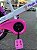 BICICLETA ARO (16) FEMININA COR BRANCO/ROSA SEM MARCHA FREIO V-BRAK PRO-X MAGIC JOY CESTA DE CORAÇÃO - Imagem 3