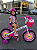 BICICLETA ARO (16) FEMININA COR BRANCO/ROSA SEM MARCHA FREIO V-BRAK PRO-X MAGIC JOY CESTA DE CORAÇÃO - Imagem 1