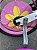 BICICLETA ARO (16) FEMININA COR BRANCO/ROSA SEM MARCHA FREIO V-BRAK PRO-X MAGIC JOY CESTA DE CORAÇÃO - Imagem 2