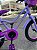 BICICLETA ARO (16) FEMININA COR VIOLETA S/MARCHA COM CESTA MARCA MONARK BRISA - Imagem 4