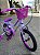 BICICLETA ARO (16) FEMININA COR VIOLETA S/MARCHA COM CESTA MARCA MONARK BRISA - Imagem 5