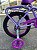 BICICLETA ARO (16) FEMININA COR VIOLETA S/MARCHA COM CESTA MARCA MONARK BRISA - Imagem 2