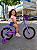 BICICLETA ARO (16) FEMININA COR VIOLETA S/MARCHA COM CESTA MARCA MONARK BRISA - Imagem 1