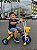 TRICICLO MASCULINO EM ALUMÍNIO AZUL / AMARELO PRODUTO NOVO DE EXPOSIÇÃO – SEM CAIXA - Imagem 1