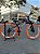 BICICLETA MTB FREERIDE ARO (26) VIKINGX TUFF-25 KIT 7 VELOCIDADES (1X7) FREIO A DISCO MECÂNICO COR ROXO/LARANJA - Imagem 1