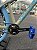 BICICLETA MTB FREERIDE ARO (26) VIKINGX TUFF-38KIT SINGLE (SEM MARCHA) FREIO DISC TRASEIRO SHIMANO MT200 COR OLIVA/AZUL - Imagem 3