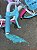 BICILETA ARO (20) FEMININA GIRL POWER COR BRANCO/ROSA/AZUL FREIO V-BRAKE SEM MARCHA COM CESTINHA UNITOYS - Imagem 8