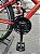 BICICLETA MTB ARO (26) CALOI ANDES KIT 21 VELOCIDADES FREIO V-BRAKE COR VERMELHO/AMARELO - Imagem 3