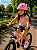 CAPACETE INFANTIL DINOSSAURO ROSA TAMANHO (48-54) - Imagem 1