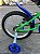 BICICLETA ARO (16) MASCULINA COR VERDE KAWASAKI/AZUL S/MARCHA MARCA MILANO GROW UP - Imagem 3