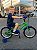 BICICLETA ARO (16) MASCULINA COR VERDE KAWASAKI/AZUL S/MARCHA MARCA MILANO GROW UP - Imagem 1