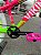 BICICLETA MTB FREERIDE ARO (26) VIKINGX TUFF-25 KIT 7 VELOCIDADES FREIO A DISCO HIDRÁULICO TRASEIRO COR ROSA/VERDE/BRANC - Imagem 3