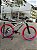 BICICLETA MTB FREERIDE ARO (26) VIKINGX TUFF-25 KIT 7 VELOCIDADES FREIO A DISCO HIDRÁULICO TRASEIRO COR PRATA/VERMELHO - Imagem 1
