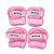 KIT PROTECÃO INFANTIL FEMININO JOELHEIRA+COTOVELEIRA ROSA - Imagem 2