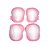 KIT PROTECÃO INFANTIL FEMININO JOELHEIRA+COTOVELEIRA ROSA - Imagem 1