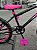 BICICLETA ARO (20) MASCULINA COR PRETO/ROSA PINK S/MARCHA FREIO V-BRAKE MARCA VELOOH CROSS - Imagem 4