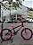 BICICLETA ARO (20) MASCULINA COR PRETO/ROSA PINK S/MARCHA FREIO V-BRAKE MARCA VELOOH CROSS - Imagem 2
