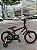 BICICLETA ARO (16) MASCULINA COR VERMELHA/PRETO S/MARCHA FREIO V-BRAKE MARCA MONARK BMX - Imagem 7