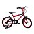 BICICLETA ARO (16) MASCULINA COR VERMELHA/PRETO S/MARCHA FREIO V-BRAKE MARCA MONARK BMX - Imagem 8