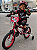 BICICLETA ARO (16) MASCULINA COR VERMELHA/PRETO S/MARCHA FREIO V-BRAKE MARCA MONARK BMX - Imagem 1