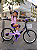 BICICLETA ARO (20) FEMININA CALOI CECI S/ MARCHA FREIO V-BRAKE COM CESTA COR PRETO/ROXO - Imagem 1