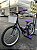 BICICLETA ARO (20) FEMININA CALOI CECI S/ MARCHA FREIO V-BRAKE COM CESTA COR PRETO/ROXO - Imagem 7