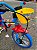 BICICLETA ARO (12) MASCULINA AMARELA/AZUL S/MARCHA FREIO V-BRAKE NATHOR PATRULHA CANINA - Imagem 7