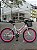 BICICLETA MTB ARO(24) FEMININA COR BRANCO/ROSA C/MARCHA 6 VELOCIDADES ATHOR MUSA - Imagem 1