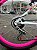 BICICLETA MTB ARO(24) FEMININA COR BRANCO/ROSA C/MARCHA 6 VELOCIDADES ATHOR MUSA - Imagem 2