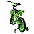 BICICLETA INFANTIL ARO 16 MASCULINA MOTO CROSS VERDE COM RODINHAS UNITOYS - Imagem 3
