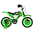 BICICLETA INFANTIL ARO 16 MASCULINA MOTO CROSS VERDE COM RODINHAS UNITOYS - Imagem 1