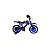 BICICLETA INFANTIL ARO 16 MASCULINA MOTO CROSS AZUL COM RODINHAS UNITOYS - Imagem 4