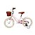 BICICLETA INFANTIL ARO 16 FEMININA RETRÔ ROSA-CLARO COM CESTA E RODINHAS UNITOYS - Imagem 2