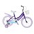 BICICLETA INFANTIL ARO 16 FEMININA UNICÓRNIO COM GLITTER LILÁS, CESTINHA E RODINHAS UNITOYS - Imagem 1
